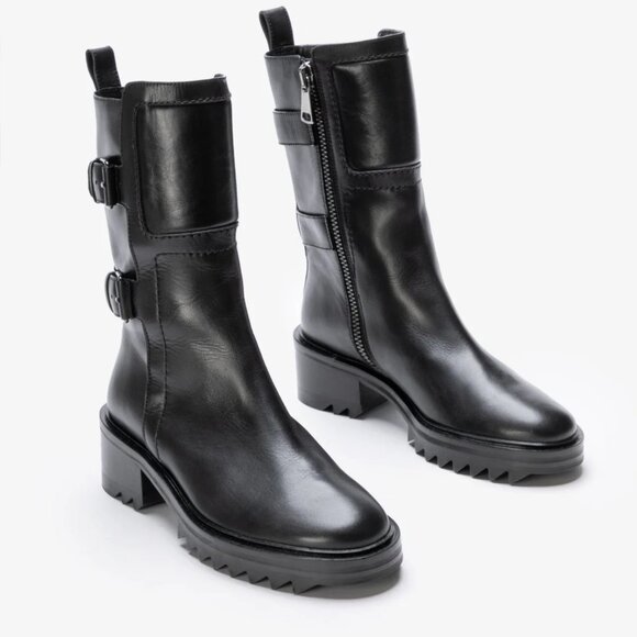 Tamara Mellon Perfecto 85, Black Moto Boot, Size 8.5, Worn Once - Picture 2 of 4